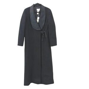 BCBG Maxazria Collection Wool Cashmere Full Length Wrap Vintage Coat SZ 12
